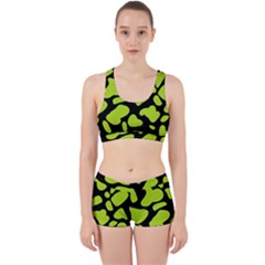 Neon Green Cow Spots Work It Out Gym Set by ConteMonfrey