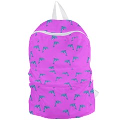 Pink And Blue, Cute Dolphins Pattern, Animals Theme Foldable Lightweight Backpack by Casemiro
