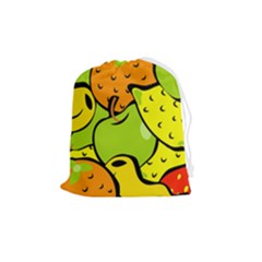 Fruit Food Wallpaper Drawstring Pouch (medium) by Dutashop