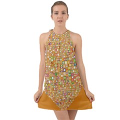 Calendar -1 Halter Tie Back Chiffon Dress by nateshop