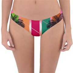 Beach Summer Wallpaper Reversible Hipster Bikini Bottoms by Ravend