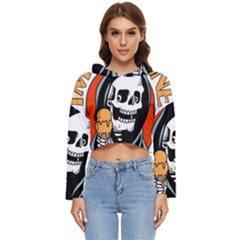 Halloween Women s Lightweight Cropped Hoodie by Sparkle