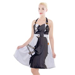 Halloween Halter Party Swing Dress  by Sparkle