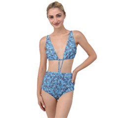 Angry Baby Chicken Illustration Random Pattern Tied Up Two Piece Swimsuit by dflcprintsclothing
