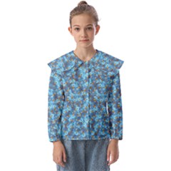 Angry Baby Chicken Illustration Random Pattern Kids  Peter Pan Collar Blouse by dflcprintsclothing