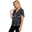 Science Einstein Formula Mathematics Physics Bow Sleeve Button Up Top View2