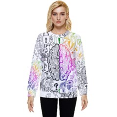 Anatomy Brain Head Medical Psychedelic  Skull Hidden Pocket Sweatshirt by danenraven