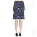 Seamless Outer Space Pattern Short Mermaid Skirt View2