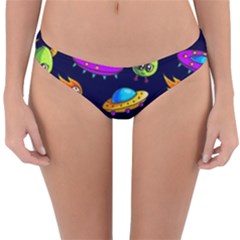 Space Pattern Reversible Hipster Bikini Bottoms by Ravend