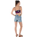 Space Pattern Woven Tie Front Bralet View2