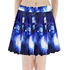Tardis Background Space Pleated Mini Skirt by Jancukart