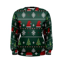 Beautiful Knitted Christmas Xmas Pattern Women s Sweatshirt by Jancukart