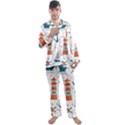 Nautical-elements-pattern-background Men s Long Sleeve Satin Pajamas Set View1