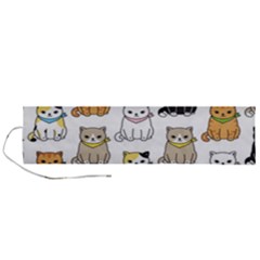 Cat-kitten-seamless-pattern Roll Up Canvas Pencil Holder (l) by Jancukart