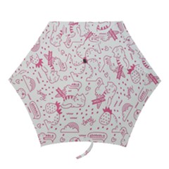 Cute-girly-seamless-pattern Mini Folding Umbrellas by Jancukart