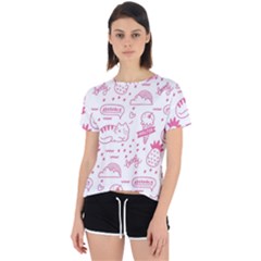 Cute-girly-seamless-pattern Open Back Sport Tee by Jancukart