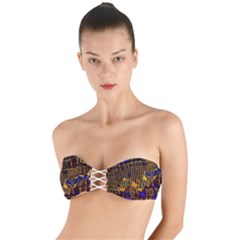 Binary Code Transformation Twist Bandeau Bikini Top by Wegoenart