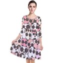 Cute-dog-seamless-pattern-background Quarter Sleeve Waist Band Dress View1