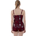 Tattoo-old-school-background-pattern Tie Front Two Piece Tankini View2