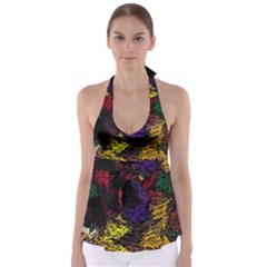 Abstract Painting Colorful Babydoll Tankini Top by Wegoenart