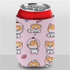 Set Kawaii Smile Japanese Dog Cartoon Can Holder by Wegoenart