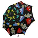 Seamless Pattern With Space Object Ufo Rocket Alien Hand Drawn Element Space Hook Handle Umbrellas (Small) View2