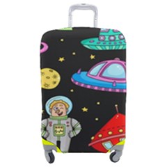 Seamless Pattern With Space Object Ufo Rocket Alien Hand Drawn Element Space Luggage Cover (medium) by Wegoenart