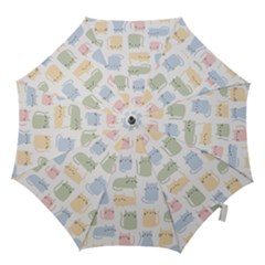 Cute-cat-colorful-cartoon-doodle-seamless-pattern Hook Handle Umbrellas (medium) by Wegoenart