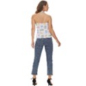 Cute-cat-colorful-cartoon-doodle-seamless-pattern Basic Halter Top View4