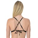 Black And Cream Ornament Damask Vintage Reversible Tri Bikini Top View2