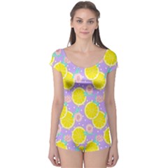 Purple Lemons  Boyleg Leotard  by ConteMonfrey