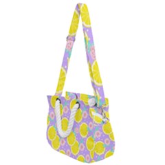 Purple Lemons  Rope Handles Shoulder Strap Bag by ConteMonfrey