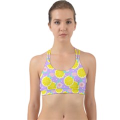 Purple Lemons  Back Web Sports Bra by ConteMonfrey