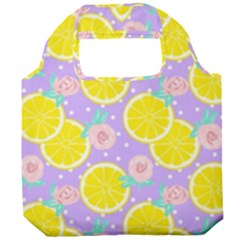 Purple Lemons  Foldable Grocery Recycle Bag by ConteMonfrey