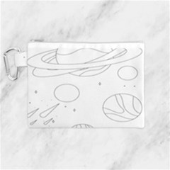 The Cuteness Of Saturn Canvas Cosmetic Bag (medium) by ConteMonfrey