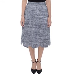 Gray Vintage Denim Like Classic Midi Skirt by ConteMonfrey