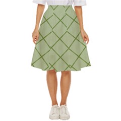 Discreet Green Plaids Classic Short Skirt by ConteMonfrey
