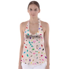 Bottle Pattern Water Flat Babydoll Tankini Top by Ravend