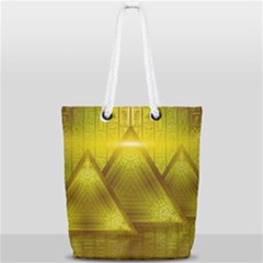 Hieroglyphic Egypt Egyptian Full Print Rope Handle Tote (small) by Ravend