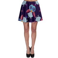 Owl Pattern Background Skater Skirt by Wegoenart