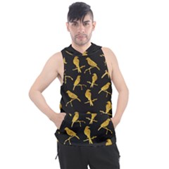 Background-with-golden-birds Men s Sleeveless Hoodie by Wegoenart