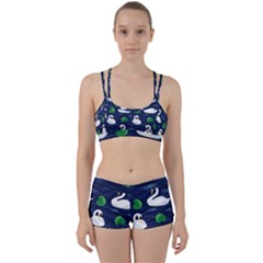 Swan Pattern Elegant Design Perfect Fit Gym Set by Wegoenart