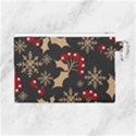 Christmas pattern with snowflakes-berries Canvas Cosmetic Bag (Large) View2