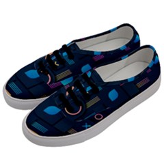 Gradient Geometric Shapes Dark Background Men s Classic Low Top Sneakers by Wegoenart