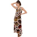 Seamless pattern with sweet cakes berries V-Neck Chiffon Maxi Dress View1