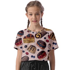Seamless Pattern With Sweet Cakes Berries Kids  Basic Tee by Wegoenart