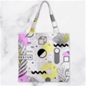 Graphic-design-geometric-background Zipper Grocery Tote Bag View2