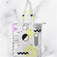 Graphic-design-geometric-background Double Zip Up Tote Bag by Wegoenart