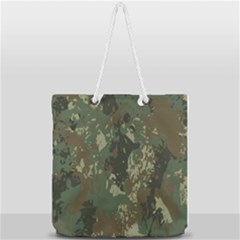 Camouflage-splatters-background Full Print Rope Handle Tote (large) by Wegoenart
