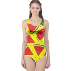 Yellow Watermelon   One Piece Swimsuit by ConteMonfrey